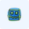 Blue Grinning Face Geometry Dash Plush