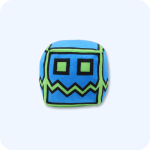Blue Grinning Face Geometry Dash Plush