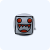 Grey Sharp Tooth Geometry Dash Plush