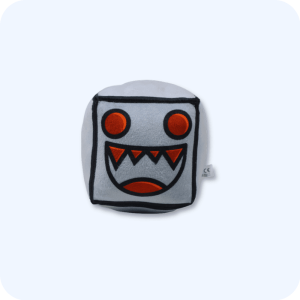 Grey Sharp Tooth Geometry Dash Plush