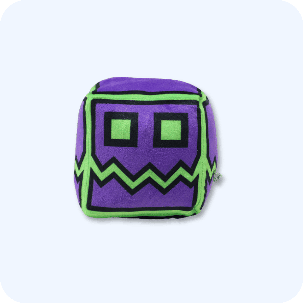 Purple Grinning Face Geometry Dash Plush Purple Grinning Face Geometry Dash Plush