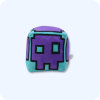 Purple Mismatched Eye Geometry Dash Plush