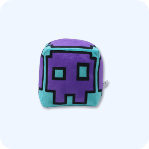 Purple Mismatched Eye Geometry Dash Plush