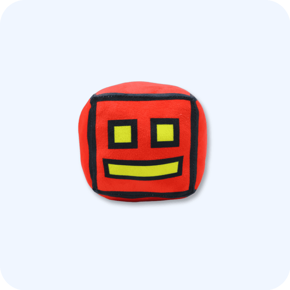 Red Geometry Dash Plush Red Geometry Dash Plush
