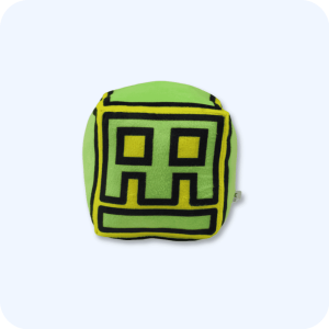 Yellow Green Skull Geometry Dash Plush