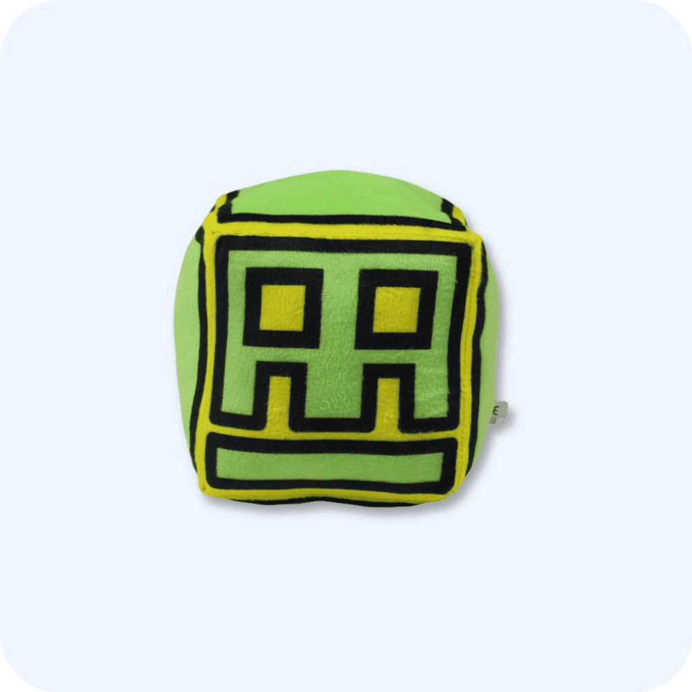Yellow Green Skull Geometry Dash Plush Yellow Green Skull Geometry Dash Plush